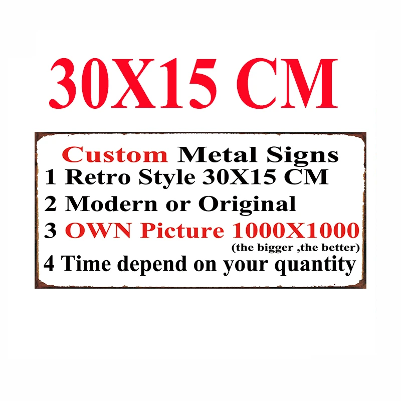 [ Mike Decor ] Custom  Wholesale Metal signs Poster decor for bar home pub 20X30 cm