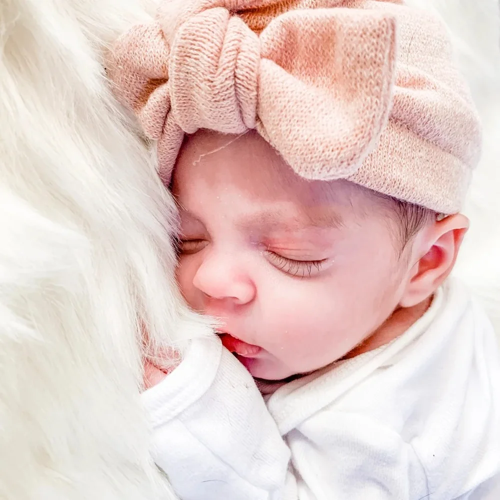 Newborn Knitted Soft Beanie Hat Bunny Ear Bow baby girlsr Hat Turban Infant Toddler Beanies Cap Soft Elastic Boy HeadWrap Bonnet