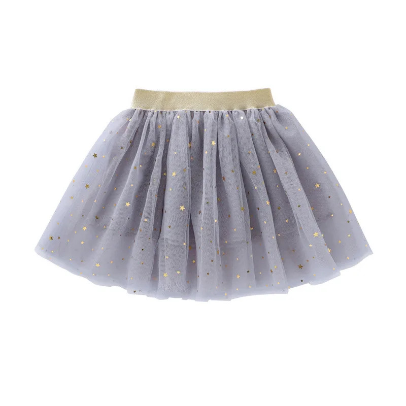 Gonne estive Lawadka per ragazze pizzo di cotone principessa minigonne stelle Glitter danza Tutu di balletto moda paillettes vestiti per bambini 2024