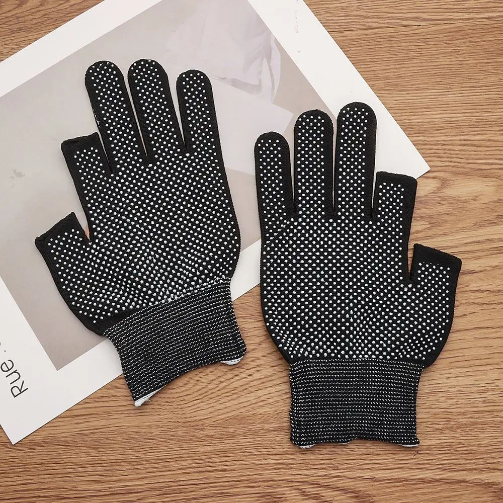 Ice Cool Sports Sunscreen Anti-Slip Fishing Gloves Two Half Fingers Sun Protection Driving Biking Mittens