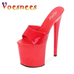 Voesnees scarpe da donna muli estivi piattaforma sandali da donna pantofole esterne da donna tacchi alti 20 cm scarpe da discoteca Sexy