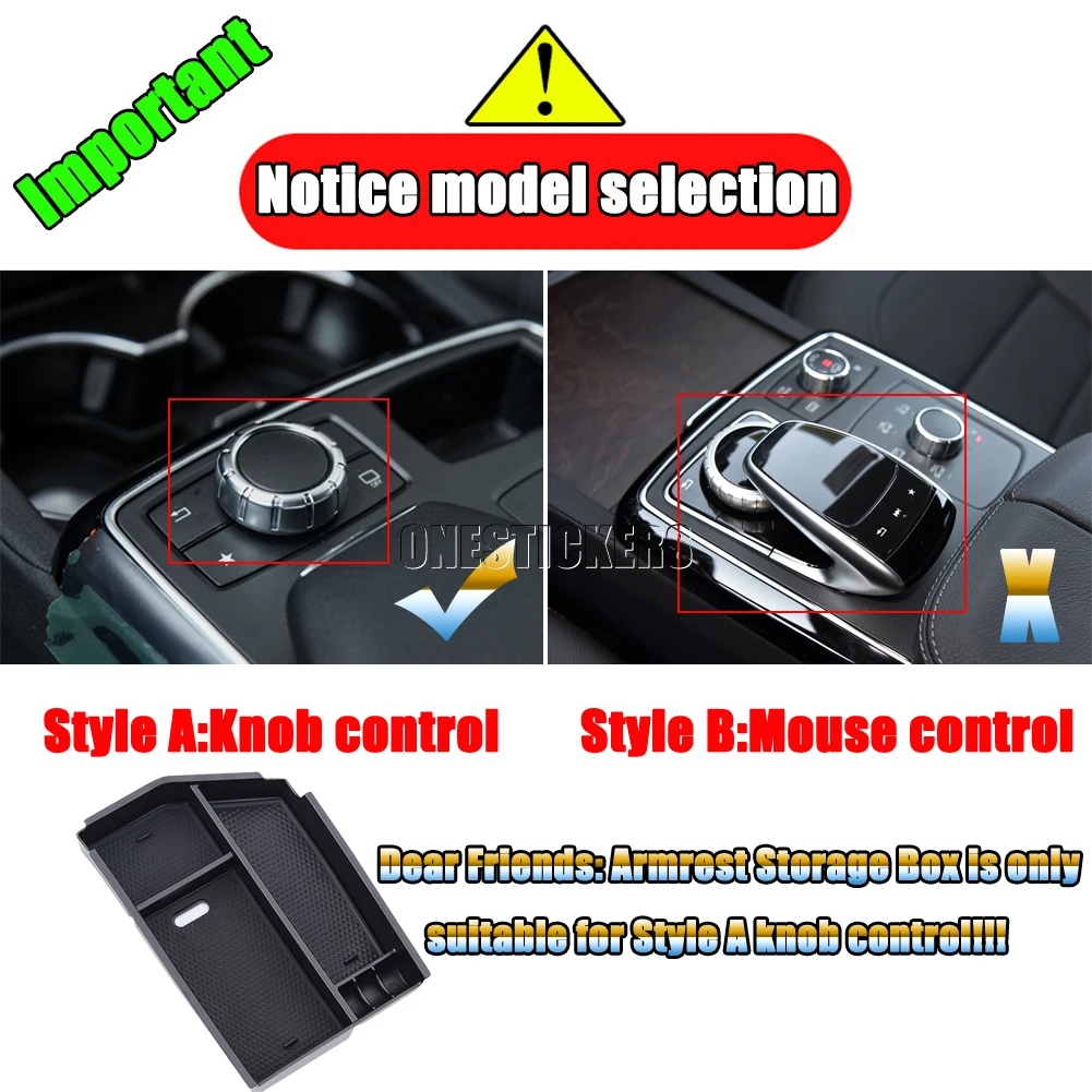 For Mercedes Benz GL GLS ML GLE Class W166 C292 X166 LHD Car Accessories Door Glove Box Central Armrest Storage Box Organizer