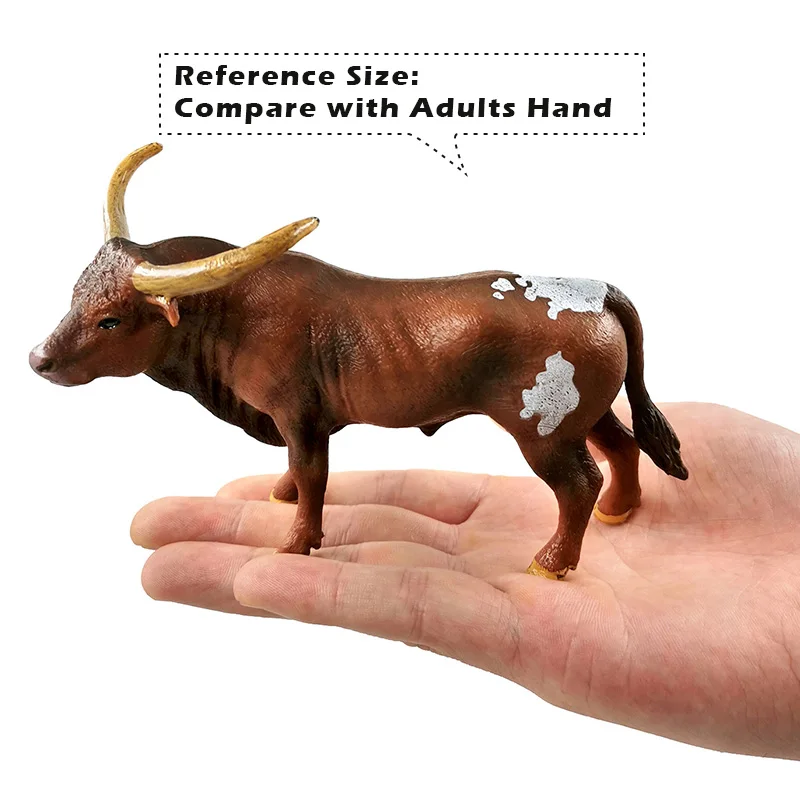 New Simulation Farm Cow Cattle Ox Bull Figurine Animal Model DIY Home Decor Miniature Fairy Garden Decoration Accessories Modern