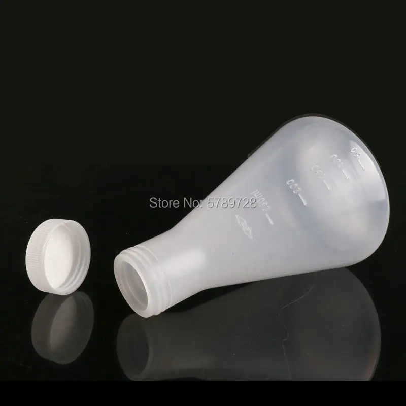 Laboratory Plastic erlenmeyer flask conical container bottle with screw cap capacity 50ml 100ml 250ml 500ml 1000ml