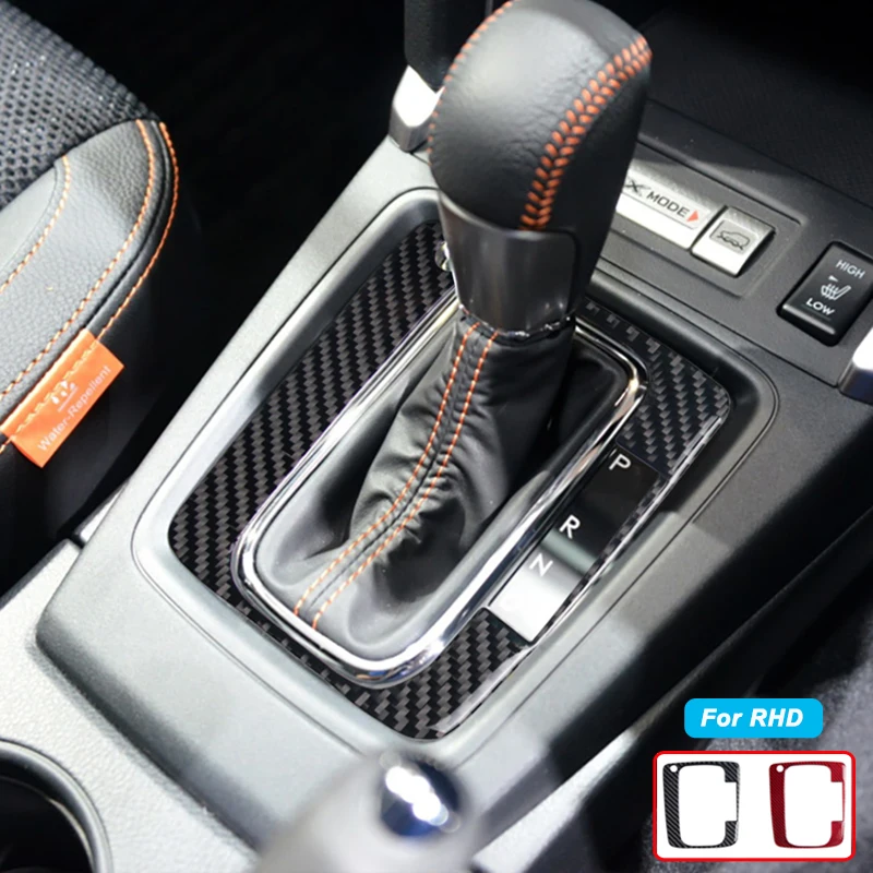 Carbon Fiber Panel For Subaru Forester 2013-2018 Gear Shift Panel Cover Sticker Car Interior Trim LHD RHD Carbon Fiber Covers