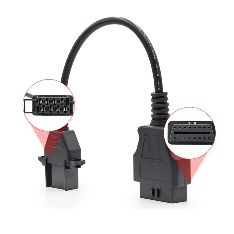 For Volvo OBD2 8 Pin Cable Adapter Truck Heavy Duty Diagosis Connector 8pin Diagnostic Cable