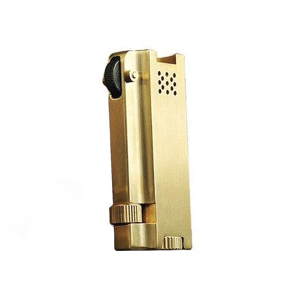 Handmade Vintage Kerosene Brass Gasoline Lighter Classic Replica Diy Cigarette Oil Lighters 60mm*27mm*15mm  120g