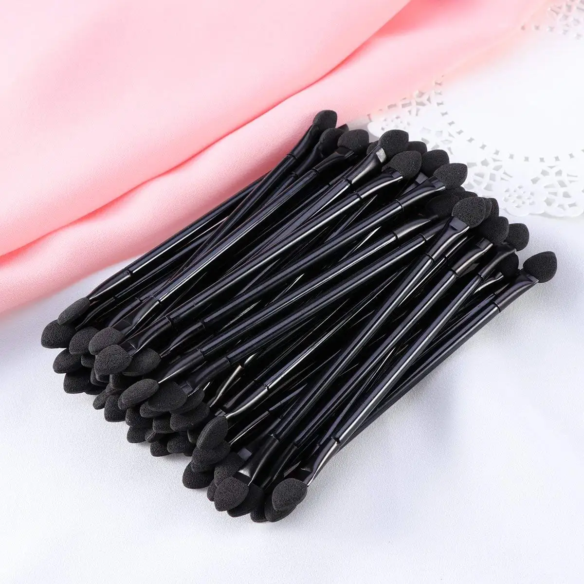 5pcs Professional Disposable Eyeshadow Sponge Brush Eyeshadow Applicator Small Vegan Makeup Double Sided Eyeshadow Brushes