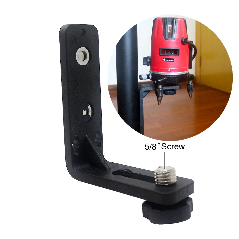 Soporte Magnético L Para Nivel Láser – Ajuste Fino De 50 Mm, Base Giratoria 360°, Roscas 1/4 Y 5/8, Para Metal, Pared O Trípode