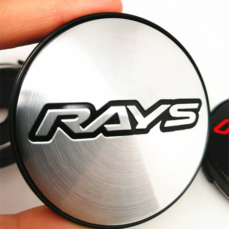 4pcs 60mm For Rays Racing Wheel Center Hubcaps Car Styling Rims Hub Cover Emblem 56mm Badge