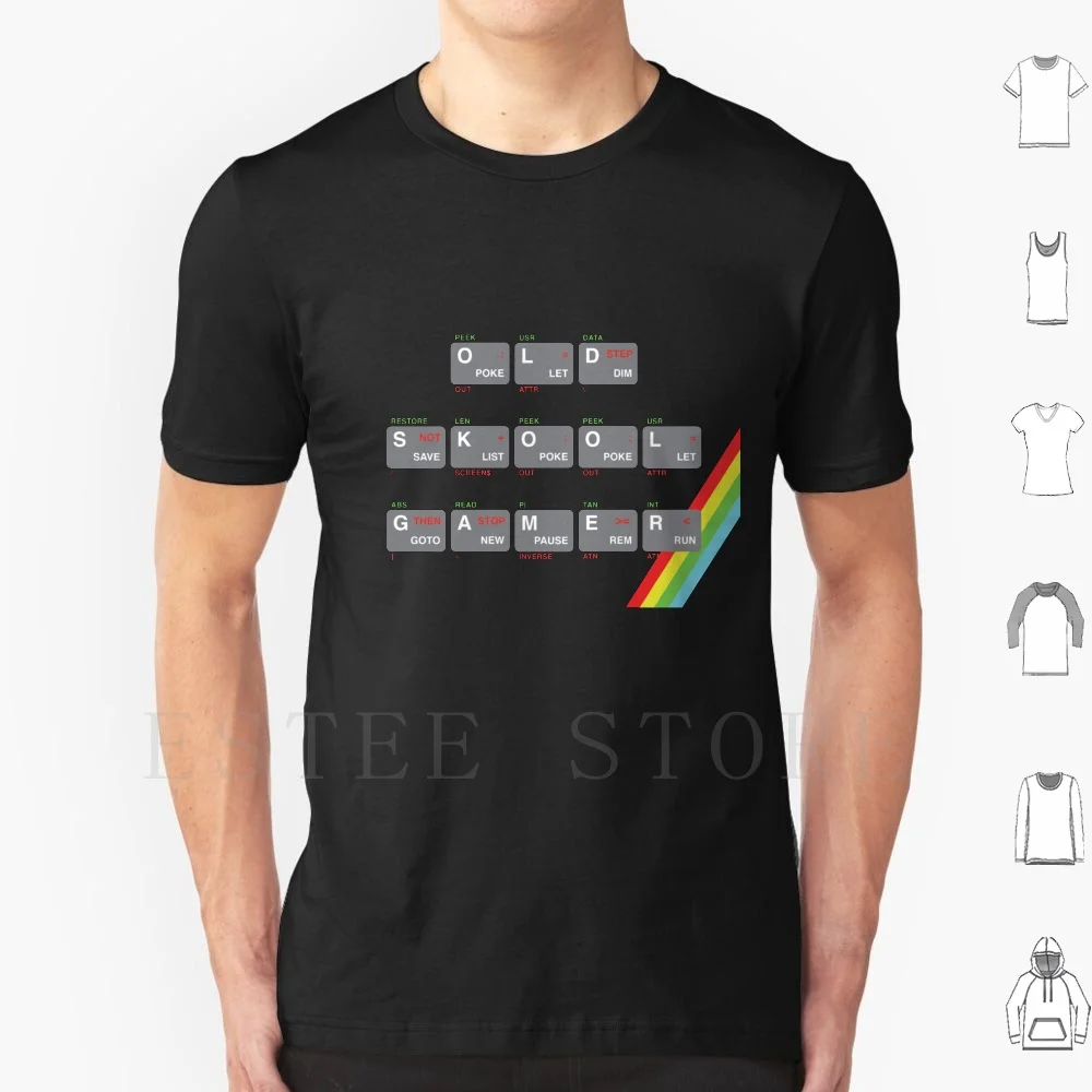 Old Skool Gamer T Shirt Cotton Men DIY Print Zx Spectrum Spectrum Retro Gaming Retro Computer Video Games