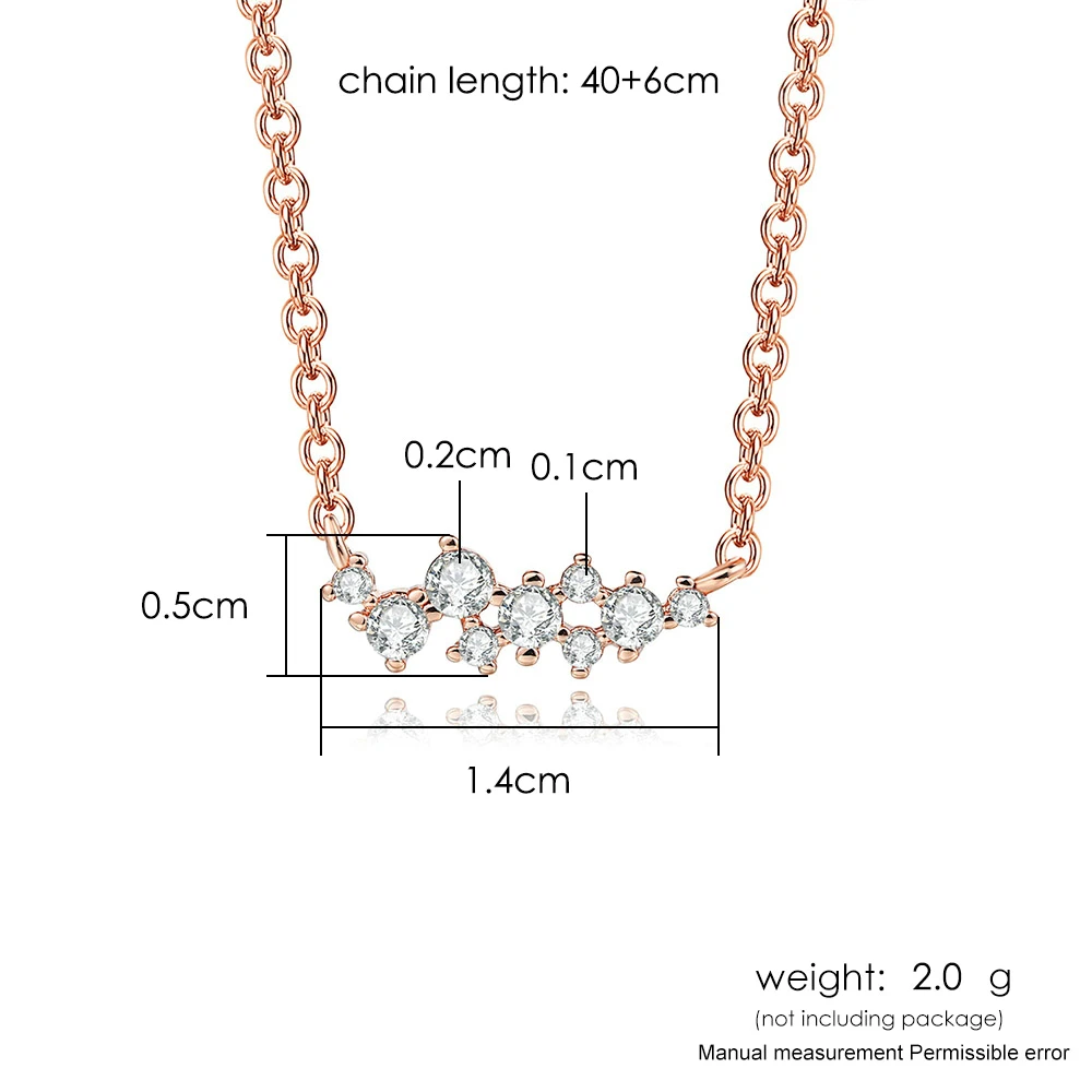 ZHOUYANG Pendant Necklace For Women New Fresh Mini Zircon Rose Gold Color Wedding Engagement Party Gift Fashion Jewelry N023