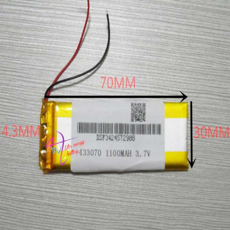 Tốt nhất thương hiệu pin polymer 3.7V Lithium 433070 403070 trong nước IPhoe4 đặc biệt Cell 1100 mAh