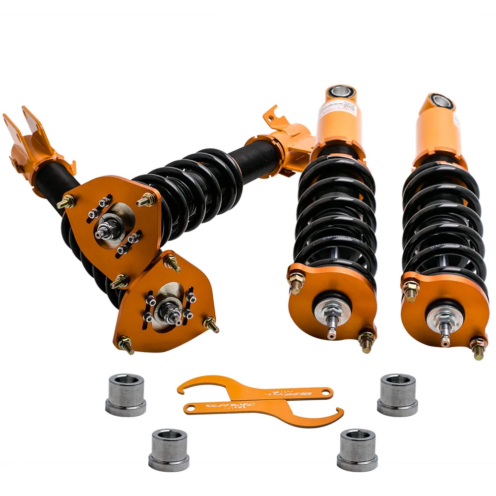 New Full Set of Coilovers Struts For Subaru Legacy Outback B4 BEE/BE5 1998.12-2003.05 Shocks Adj. Damper Front + Rear Shocks