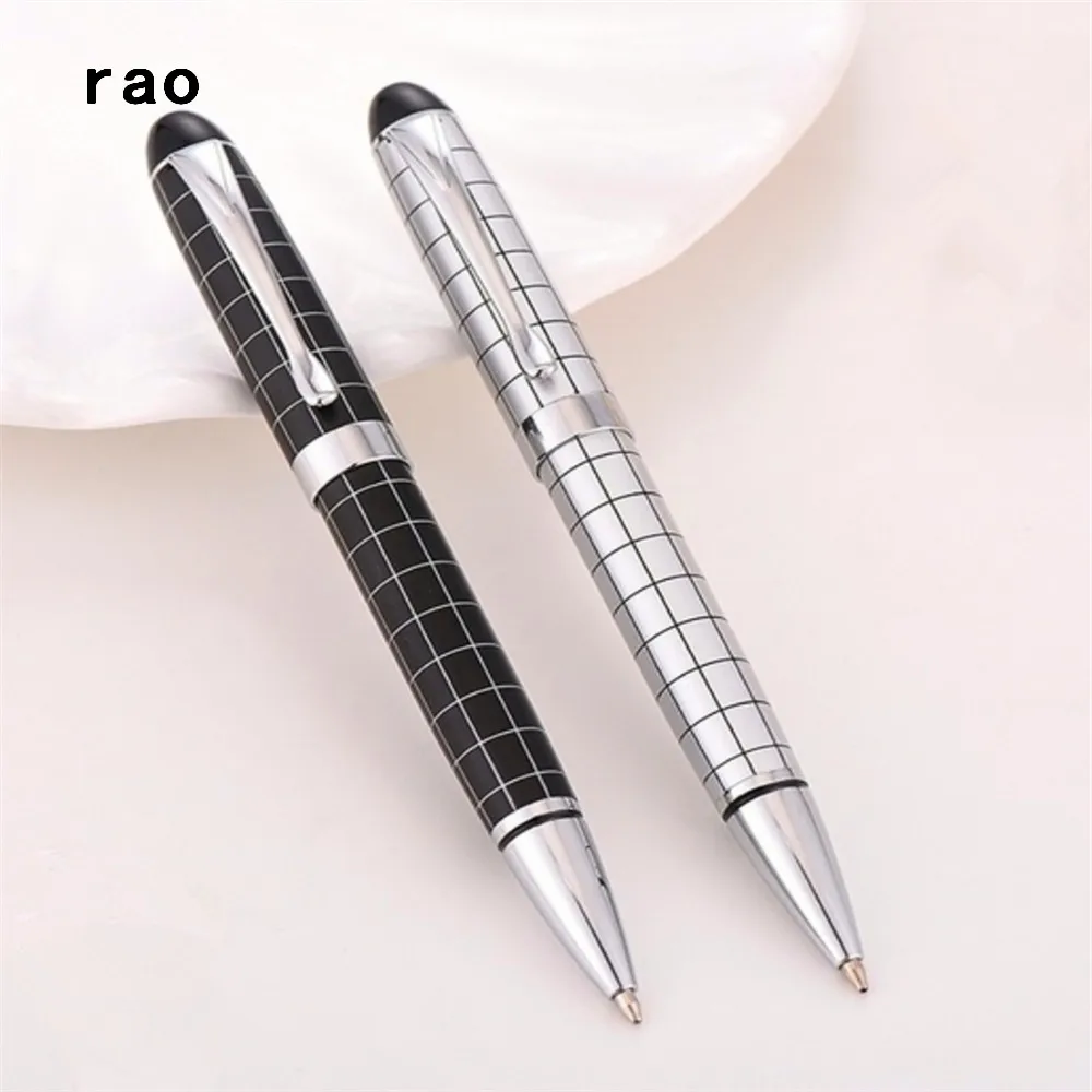 Luxury quality Baoer 79 White Black line Student school office stationery Medium nib Ballpoint Pen New