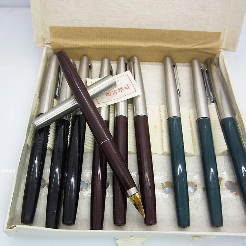 Vintage Hero 443 Fountain Pen Iridium  Dagger Sharp Pointed In The Thin Metal Thin Rod Ms Students Writing Stationery 1990S