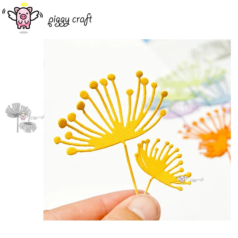 Piggy Craft metal cutting dies cut die mold Dandelion flowers Scrapbook paper craft knife mould blade punch stencils dies