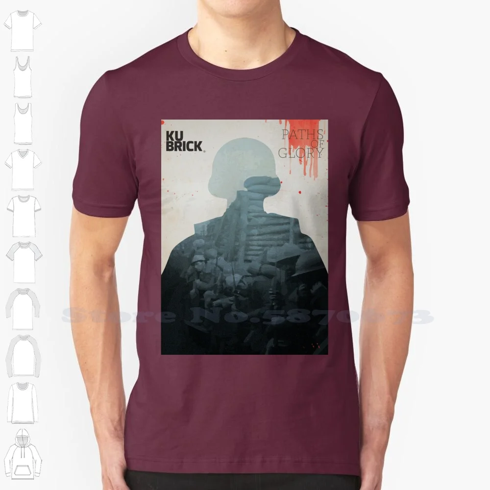 Paths Of Glory , Stanley Kubrick Minimal Movie Poster Starring Kirk Douglas , 1957 Anti - War Wwi Film 100% Cotton T-Shirt