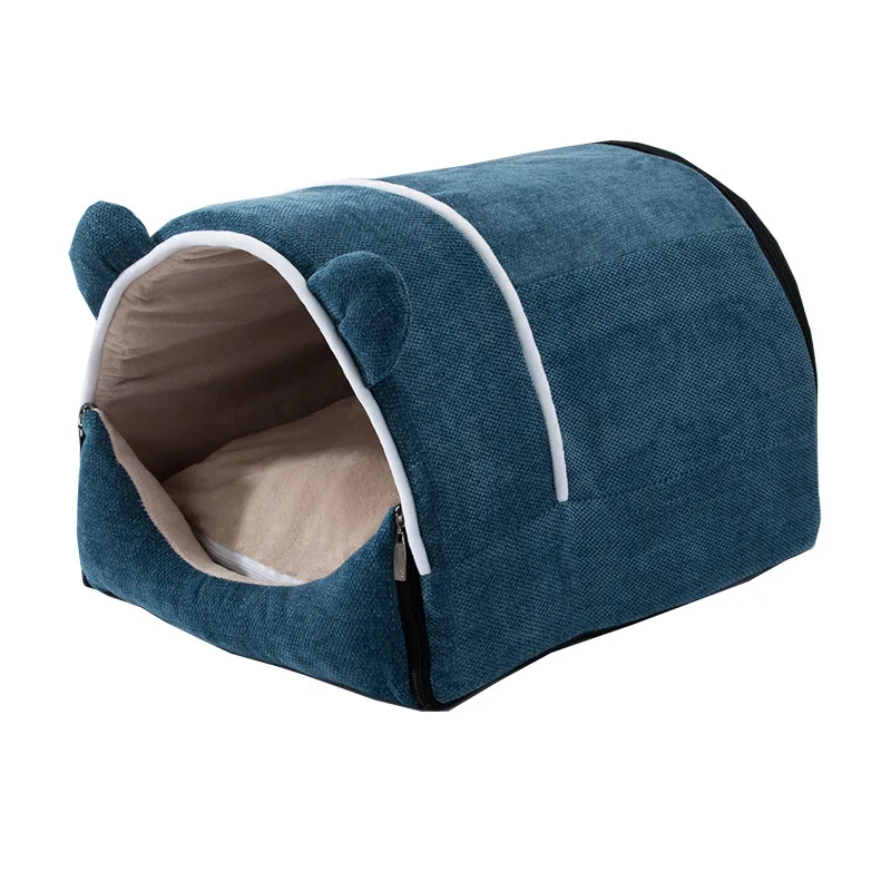 Dog House Winter Warm Washable Pet Puppy Bed Enclosed Room Kennel For Dog Portable Folding Pet Tent Camas Para Perro