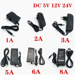 LED 드라이버 전원 어댑터 스트립 램프, 전압 조명 변압기, DC 5V, 12V, 24 V, 1A, 2A, 3A, 5A, 6A, 8A, DC 5, 12, 24 V