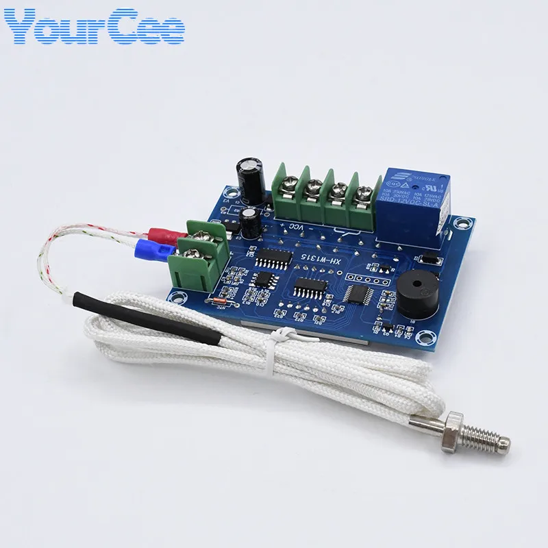 XH W1315 DC 12V 24V AC 220V High Temperature LED Digital Thermostat Switch K-Type Thermocouple Control Sensor Module -30~999℃