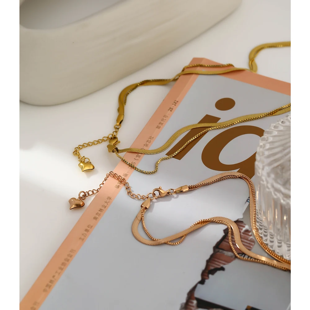 Yhpup Statement Snake Chain Multi-Layer Choker Necklace Joyería Acero Inoxidable Mujer бижутерия для женщин Jewelry Women