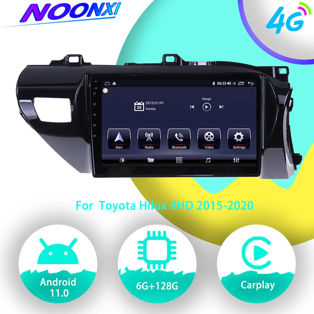 

Android 11 128G Car Radio Multimedia Player For Toyota Hilux RHD 2015-2020 GPS Navigation Auto Video Audio Stereo 2Din HeadUnit