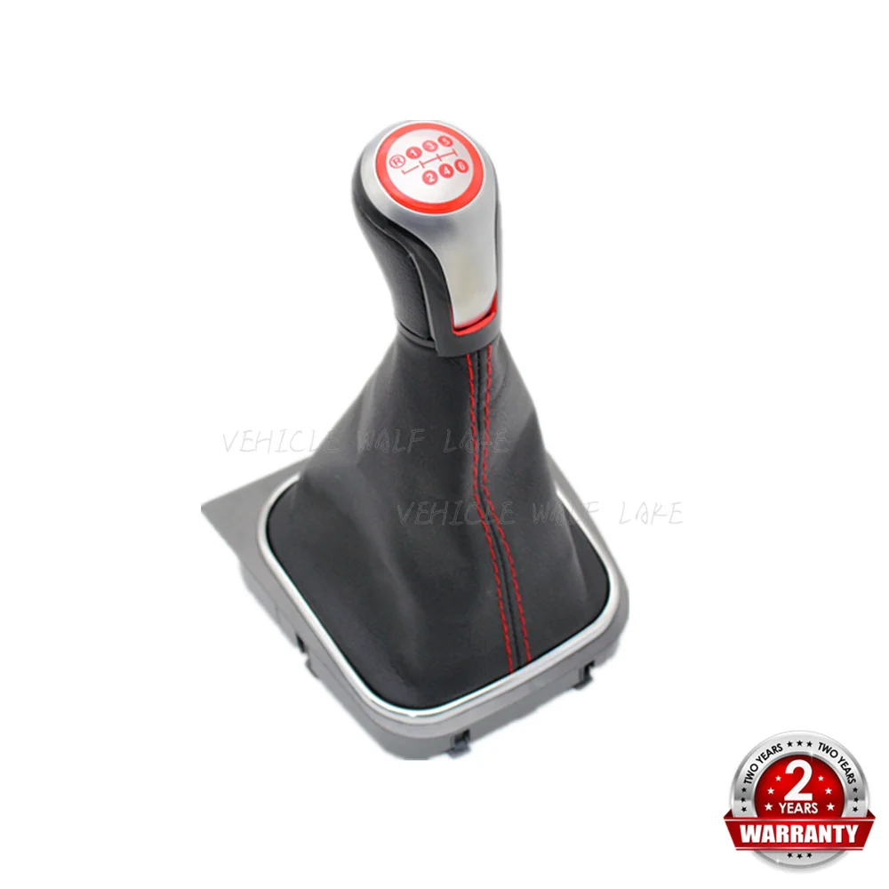 

For VW Golf 5 MK5 R32 GTD GTI 2004 2005 2006 2007 2008 2009 Car 6 Speed Car Gear Stick Level Shift Knob With Leather Boot