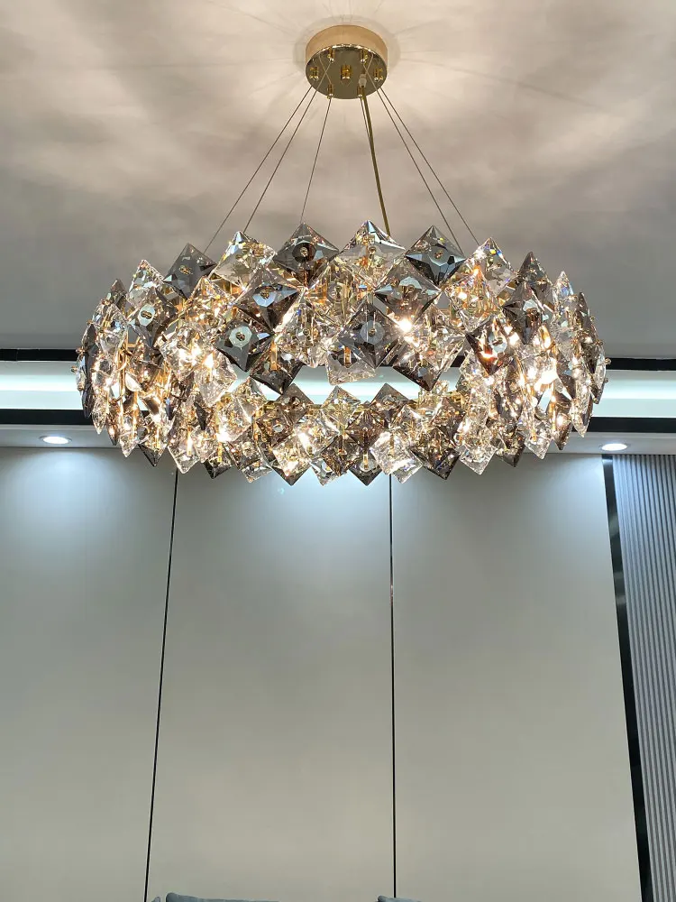 Luz lustre de cristal luxo pós-atmosfera moderna luxo sala de estar sala de jantar quarto lâmpada nova personalidade criativa