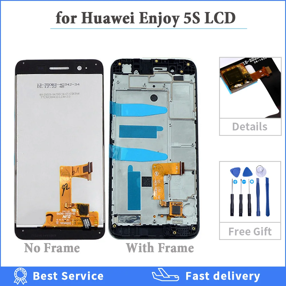 

For Huawei GR3 LCD Display Touch Screen Enjoy 5S P8 Lite Smart Screen With Frame TAG-L21 TAG-L22 TAG-L03 TAG-L01 TAG-L13 TAG-L23