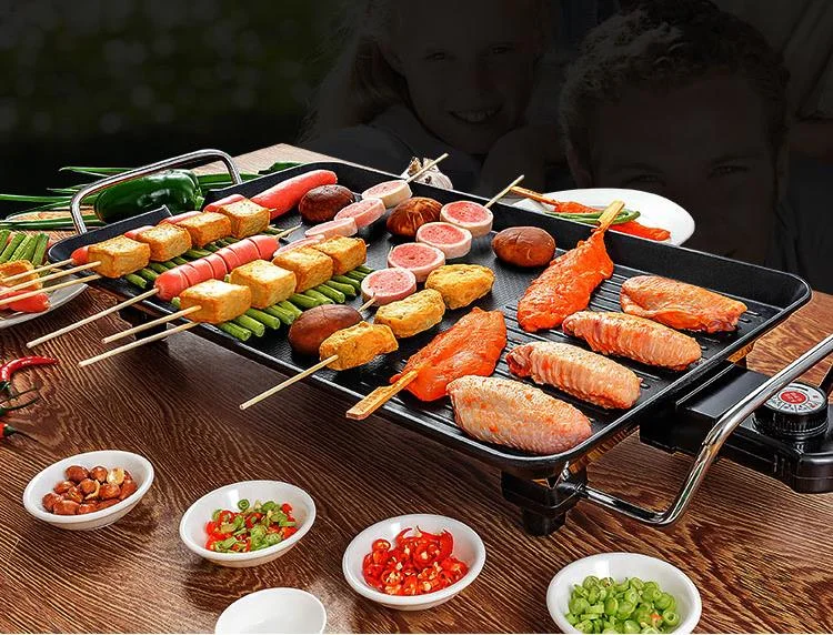 

china Kleby household smokeless grill barbecue appliance 5-7peoples Korean stype home electric oven Pan Grill Frying Machine