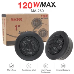 2pcs 12V 120W Universal High Efficiency Mini Dome Tweeter Speaker Loudspeaker Audio Auto Sound Speaker for Car Audio System