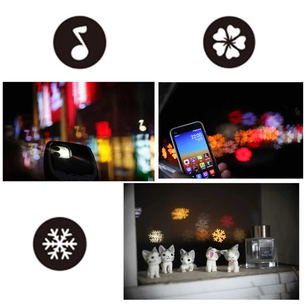 5in1 Bokeh Effect Lens Cap Cover Filter for Canon Nikon Yongnuo Prime Lenses Romantic Night Scene