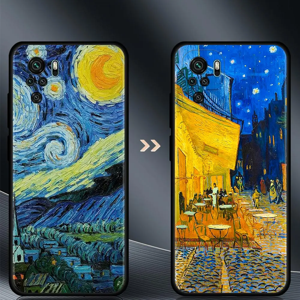 Van Gogh dipinti per Xiaomi Redmi Note 8 8T 9 9T 9S 10 Pro 5G custodia morbida per Redmi 7 7A 8A 9A 9C 9T Cover per telefono TPU