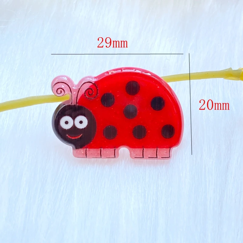 10Pcs New Cute Acrylic Mini Cartoon Shining Worm Flat back Cabochon Scrapbook Kawaii DIY Embellishments Accessories