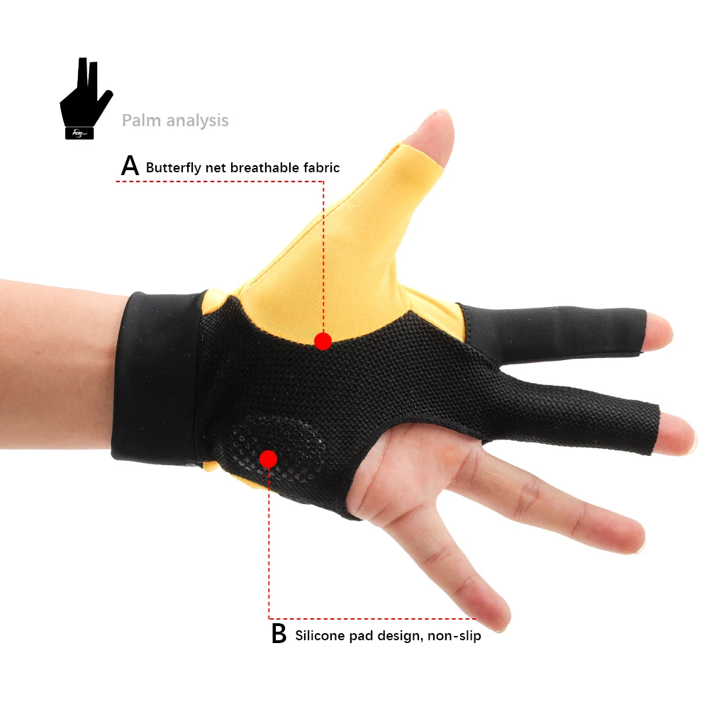 PERI-Gants originaux à trois doigts pour queue de billard, mitaines en lyJean-confortables importées, accessoires professionnels non ald