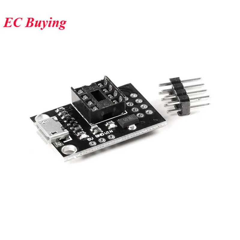 5Pcs/1pc ATTINY Development Programmer Board Module For ATtiny13A/ATtiny25/ATtiny45/ATtiny85 Programming Editor Micro Usb DIP-8