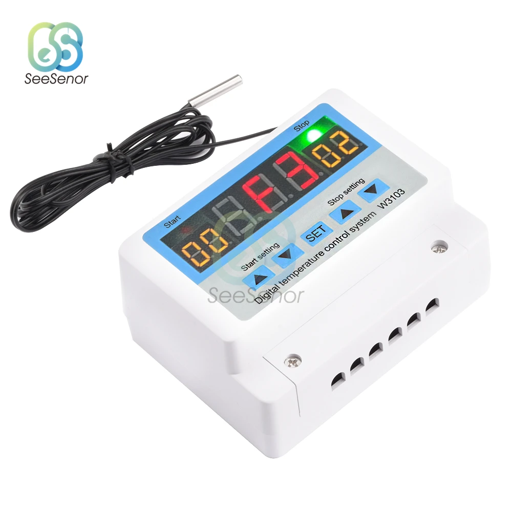 W3103 Digital Control Temperature Controller Thermostat Switch Thermometer New Thermoregulator 12V 24V 220V 30A