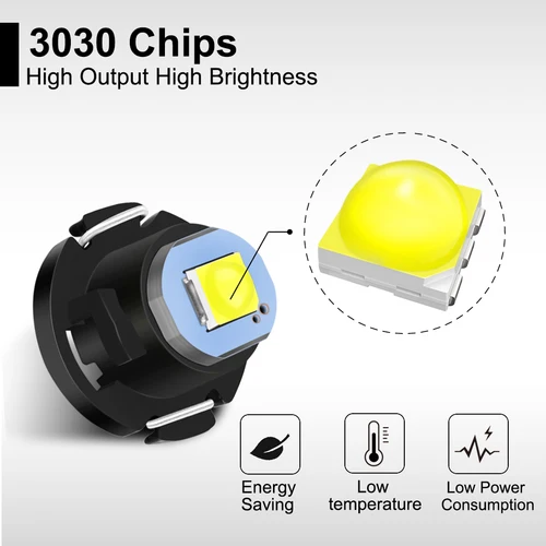Imagen 2 del producto Bombilla Led Canbus superbrillante para Interior de coche, tablero de instrumentos de calentamiento para luz indicadora, 12V, T3 T4.2 T4.7, 10 piezas