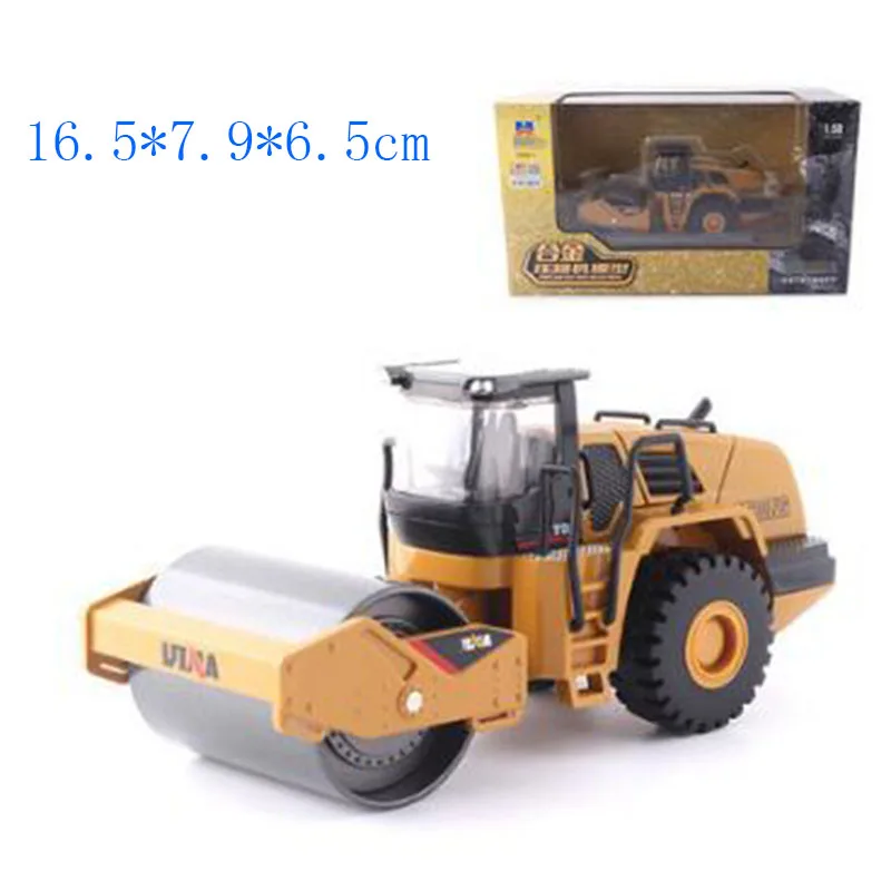 1/50 Diecast Alloy Metal Engineering Excavator Loader Wood Catcher Roller Dump Crusher Forklift Truck Vehicle Model Boy Cars Toy