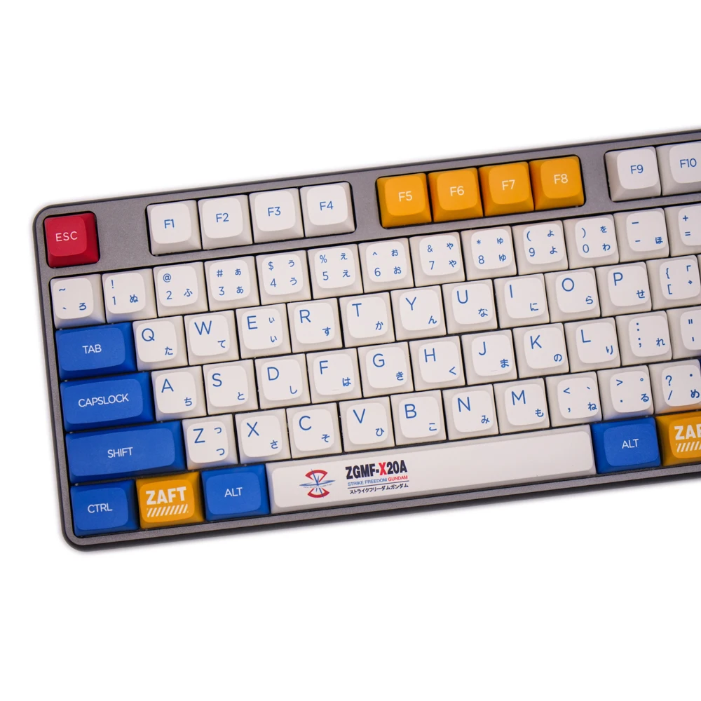 G-MKY Keycap Gundam Robot XDA Profile Japanese Keycap Dye-Sublimation Thick PBT Keycaps MX Switch Mechanical Keyboard Keycap