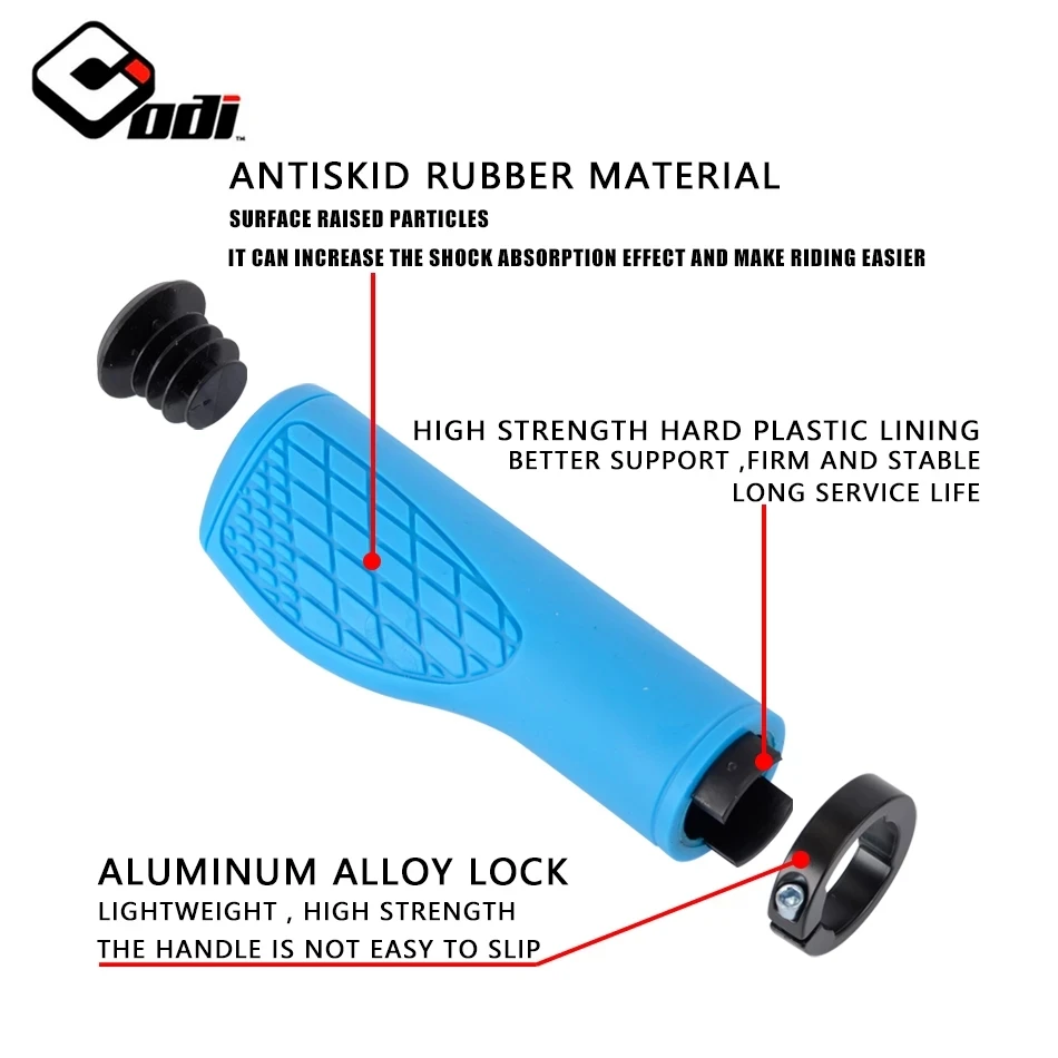 Odi kierownica rowerowa uchwyty silikonowe 22.2mm antypoślizgowy uchwyt rowerowy górski z pierścień zabezpieczający pasuje do Brompton MTB BMX rower