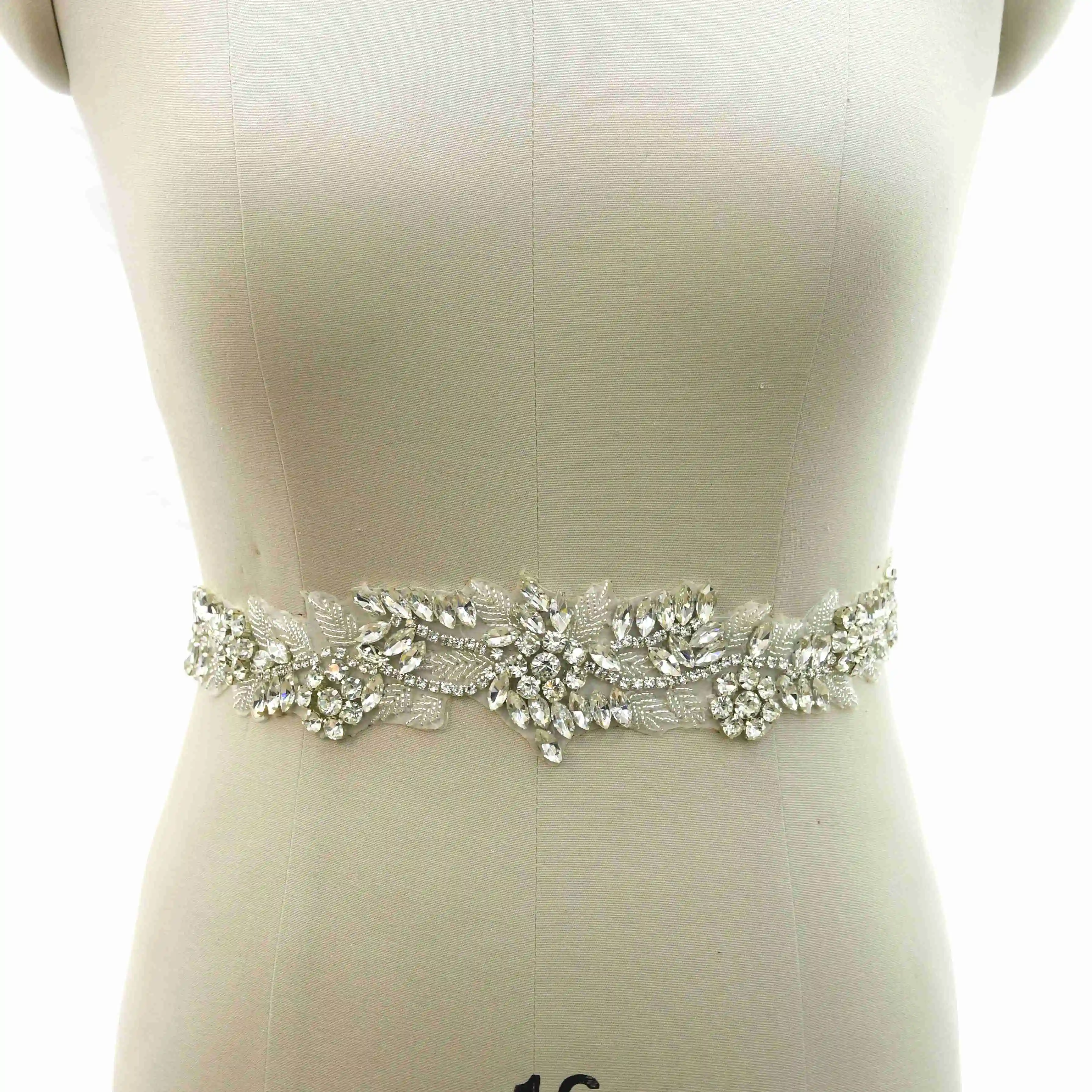 

Rhinestone Bridal Belt with Crystal Diamond, Wedding Dress Accessories, WRA-1038