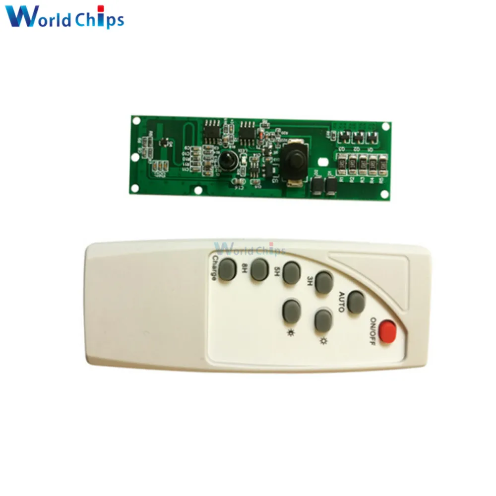 Microwave Radar Sensor Module DC 3.2V 3.7V Solar Lamp Control Board 15S Delay with Remote Control for Home Wall Lamp Lights