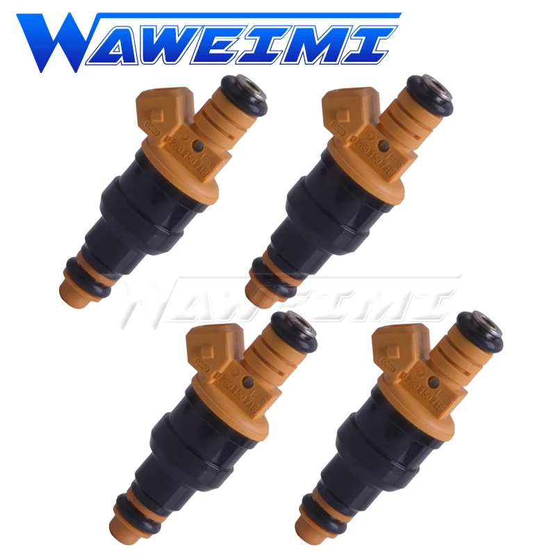 

WAWEIMI 4 Pcs New Competitive price Fuel Injector Nozzle OEM 0280150718 for Ford F150 F250 Mercury Capri 5.0L V8 1986