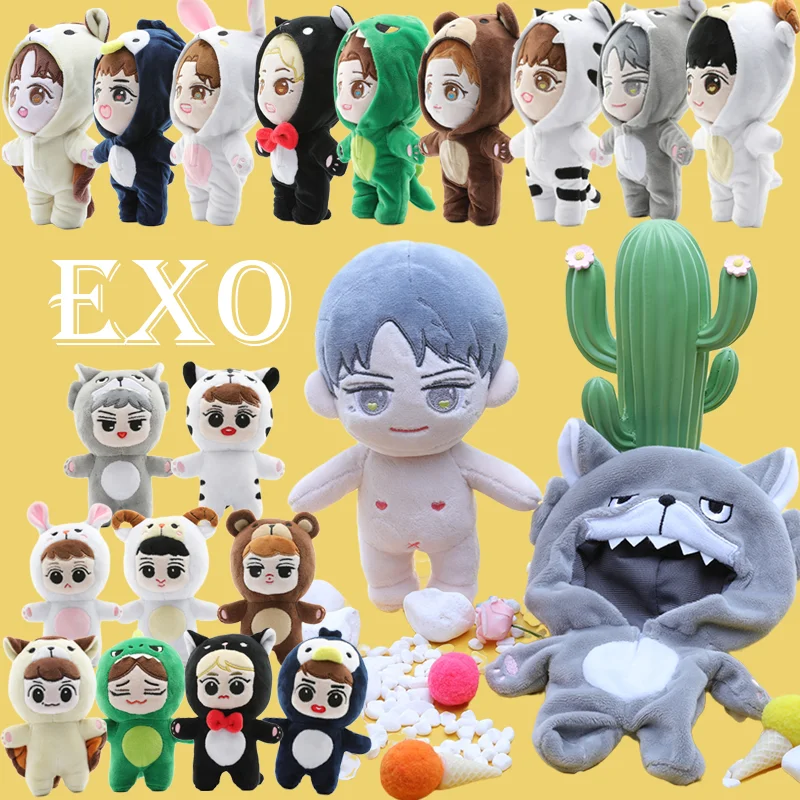 EXO Plush Doll  Pop baekhyun Fans Stuffed Toys BAEKHYUN CHEN KAI LAY SEHUN D.O. CHANYEOL SUHO XIUMIN Korean Gifts