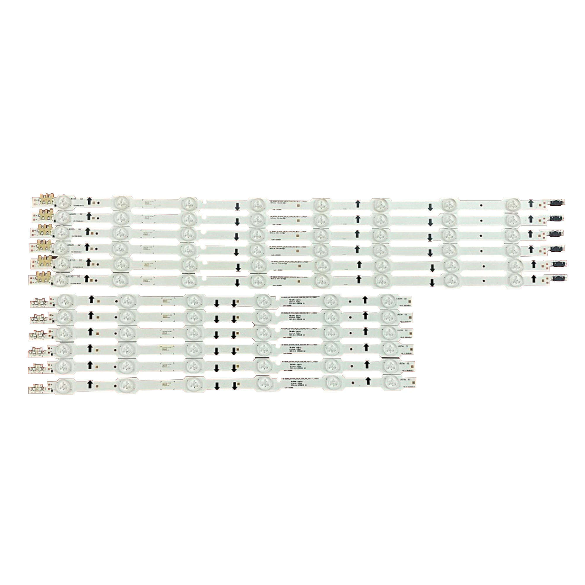 New kit 12PCS LED backlight strip for Samsung UE50HU6900 UN50HU6950F UE50HU7000 BN96-32178A 32179A DUGE-500DCA-R3 2014SVS_UHD