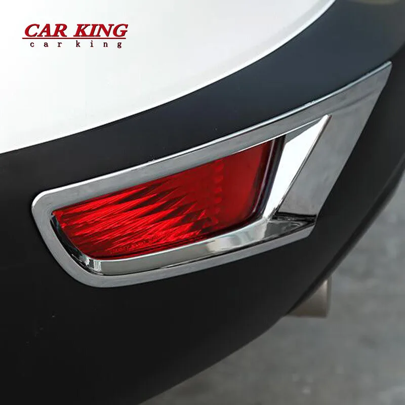 For Mazda CX3 CX-3 2016 2017 2018 ABS Chrome Front /Rear Fog Light Cover Trims Back Tail Bumper FogLight Lamp Molding Garnish