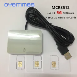 OYEITIMES 2G GSM SIM Card Blank SIM Card Programmable GSM SIM Card+2 In1 Multifunction Smart Card Reader +5G SIM Card Software