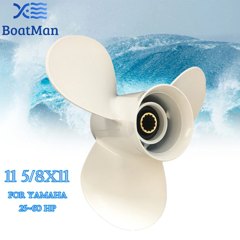 Boat Propeller 11 5/8x11 For Yamaha Outboard Motor 40HP 48HP 50HP 55HP 60HP Aluminum 13 Tooth Spline 663-45947-02-EL Engine Part